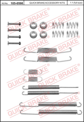Комплектующие тормозной колодки QUICK BRAKE 105-0598