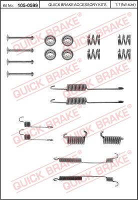 Комплектующие, тормозная колодка QUICK BRAKE 105-0599