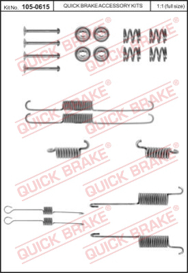 Комплектующие тормозной колодки QUICK BRAKE 105-0615
