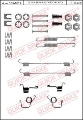 Комплектующие тормозной колодки QUICK BRAKE 105-0617