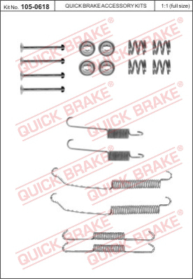 Комплектующие тормозной колодки QUICK BRAKE 105-0618