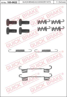 105-0622 QUICK BRAKE Комплектующие, стояночная тормозная система