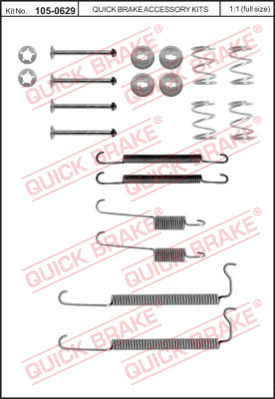 105-0629 QUICK BRAKE Комплектующие, тормозная колодка