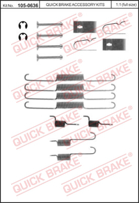 105-0636 QUICK BRAKE Комплектующие, тормозная колодка