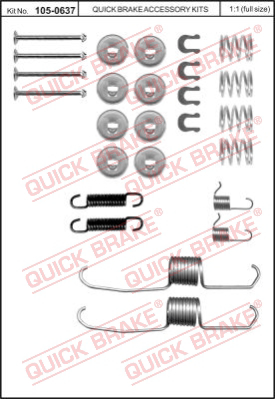 105-0637 QUICK BRAKE Комплектующие, тормозная колодка