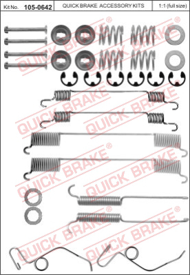 105-0642 QUICK BRAKE Комплектующие, тормозная колодка