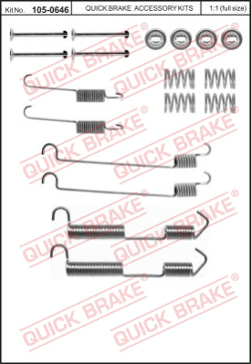 105-0646 QUICK BRAKE Комплектующие, тормозная колодка