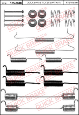 Комплектующие тормозной колодки QUICK BRAKE 105-0648