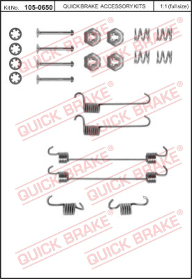 Комплектующие тормозной колодки QUICK BRAKE 105-0650