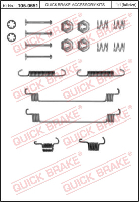 105-0651 QUICK BRAKE Комплектующие, тормозная колодка