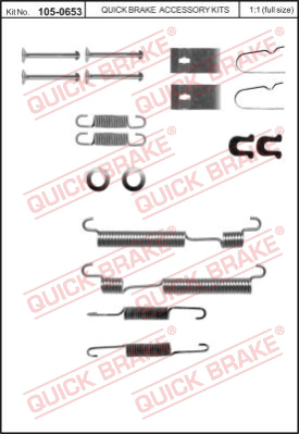 Комплектующие тормозной колодки QUICK BRAKE 105-0653
