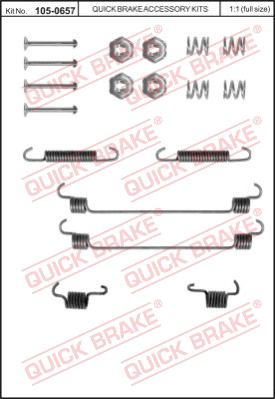 Комплектующие тормозной колодки QUICK BRAKE 105-0657