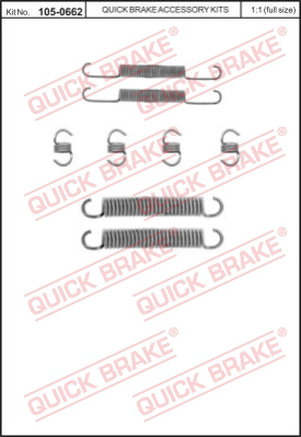 Ремкомплект стояночного тормоза QUICK BRAKE 105-0662