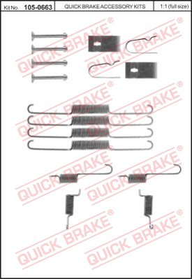 Комплектующие тормозной колодки QUICK BRAKE 105-0663