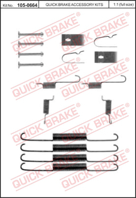 105-0664 QUICK BRAKE Комплектующие, тормозная колодка