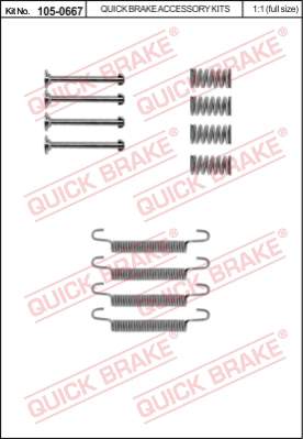 105-0667 QUICK BRAKE Комплектующие, стояночная тормозная система