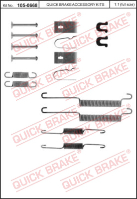 105-0668 QUICK BRAKE Ремкомплект стояночного тормоза