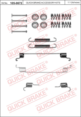 105-0672 QUICK BRAKE Комплектующие, тормозная колодка