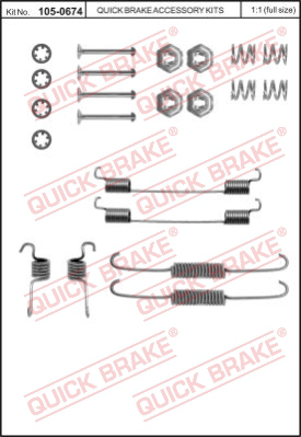 105-0674 QUICK BRAKE Комплектующие, тормозная колодка