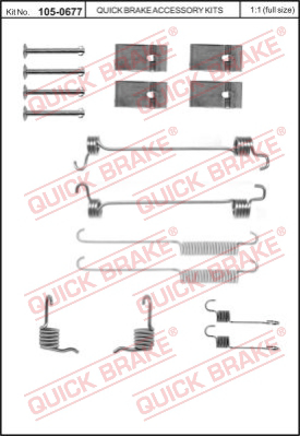 Комплектующие, тормозная колодка QUICK BRAKE 105-0677