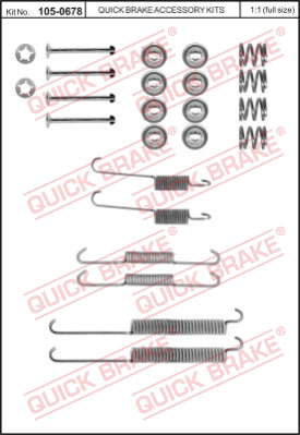 105-0678 QUICK BRAKE Комплектующие, тормозная колодка