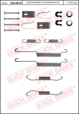 105-0679 QUICK BRAKE Комплектующие, тормозная колодка