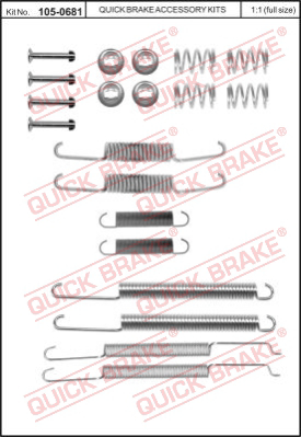 Комплектующие, тормозная колодка QUICK BRAKE 105-0681