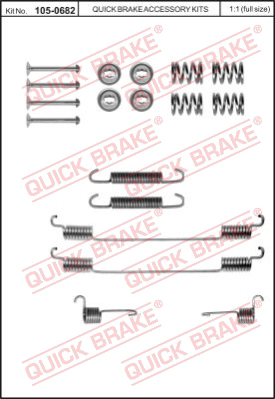 105-0682 QUICK BRAKE Комплектующие, тормозная колодка