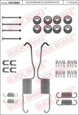 Комплектующие тормозной колодки QUICK BRAKE 105-0684
