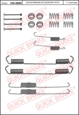 105-0689 QUICK BRAKE Комплектующие, тормозная колодка