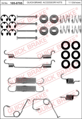 105-0705 QUICK BRAKE Комплектующие, тормозная колодка