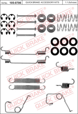 105-0706 QUICK BRAKE Комплектующие, тормозная колодка