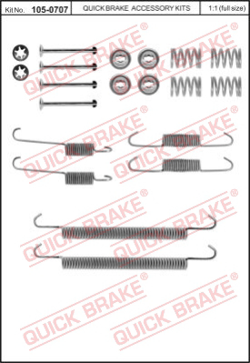 105-0707 QUICK BRAKE Комплектующие, тормозная колодка