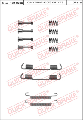 Комплектующие стояночной тормозной системы QUICK BRAKE 105-0708
