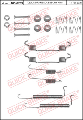 105-0709 QUICK BRAKE Комплектующие, тормозная колодка