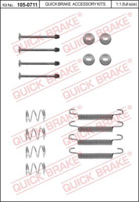 105-0711 QUICK BRAKE Комплектующие, стояночная тормозная система