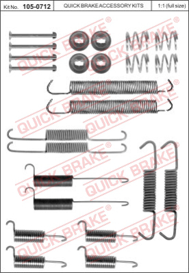 105-0712 QUICK BRAKE Комплектующие, тормозная колодка