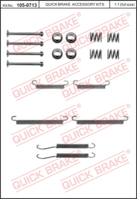 Комплектующие стояночной тормозной системы QUICK BRAKE 105-0713