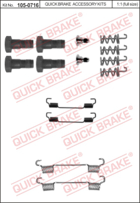 105-0716 QUICK BRAKE Комплектующие, стояночная тормозная система