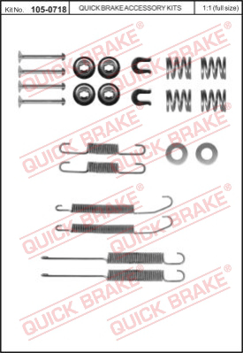 105-0718 QUICK BRAKE Комплектующие, тормозная колодка