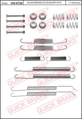 105-0726 QUICK BRAKE Комплектующие, тормозная колодка