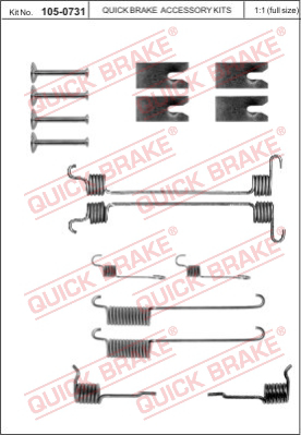 105-0731 QUICK BRAKE Комплектующие, тормозная колодка