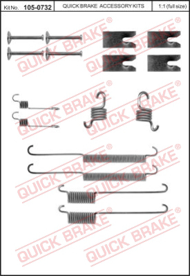 105-0732 QUICK BRAKE Комплектующие, тормозная колодка