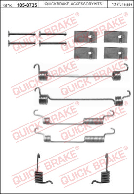 105-0735 QUICK BRAKE Ремкомплект стояночного тормоза