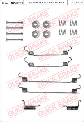 Комплектующие тормозной колодки QUICK BRAKE 105-0737