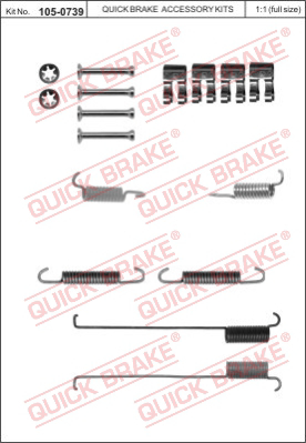 105-0739 QUICK BRAKE Комплектующие, тормозная колодка