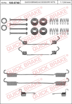 105-0740 QUICK BRAKE Комплектующие, тормозная колодка