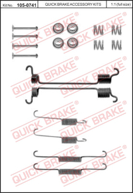 105-0741 QUICK BRAKE Комплектующие, тормозная колодка