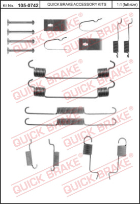 105-0742 QUICK BRAKE Комплектующие, тормозная колодка