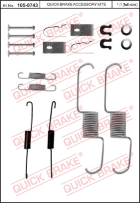 105-0743 QUICK BRAKE Комплектующие, тормозная колодка